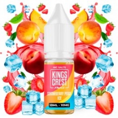 E-Líquido cigarrillo electrónico Strawberry Peach Ice 10ml - Kings Crest Salts